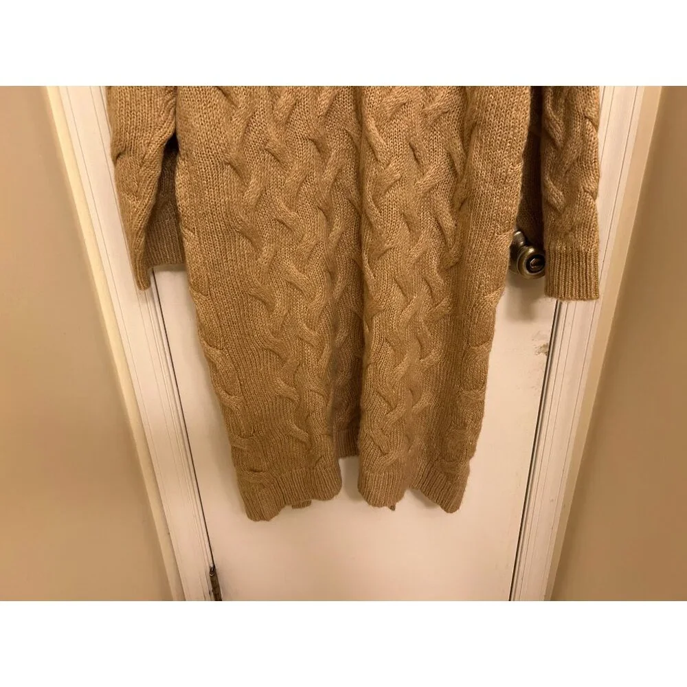 Simplee Apparel Women’s Long Sleeve Chunky Knit Cozy Sweater Tan Medium - Picture 9 of 14